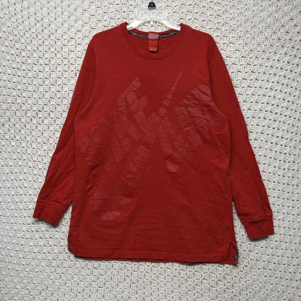 Vtg Nike Air Sweatshirt Pullover Mens XL Red Graphic Long Sleeve Crew Neck